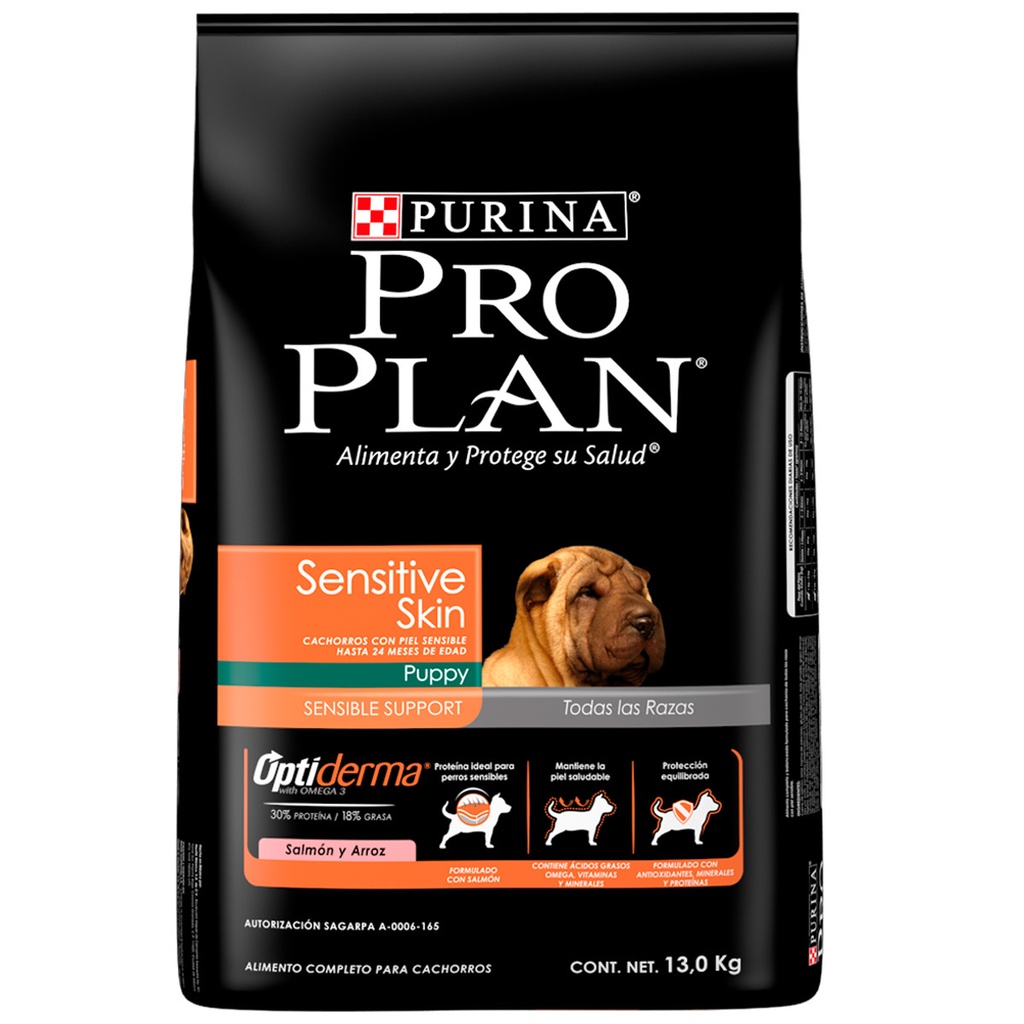ProPlan Sensitive Skin Optiderma Puppy 13-Kgs. Cachorro