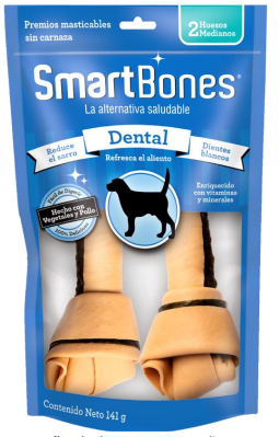 SmartBones Hueso limpieza dental mediano 2-Pza. Adulto