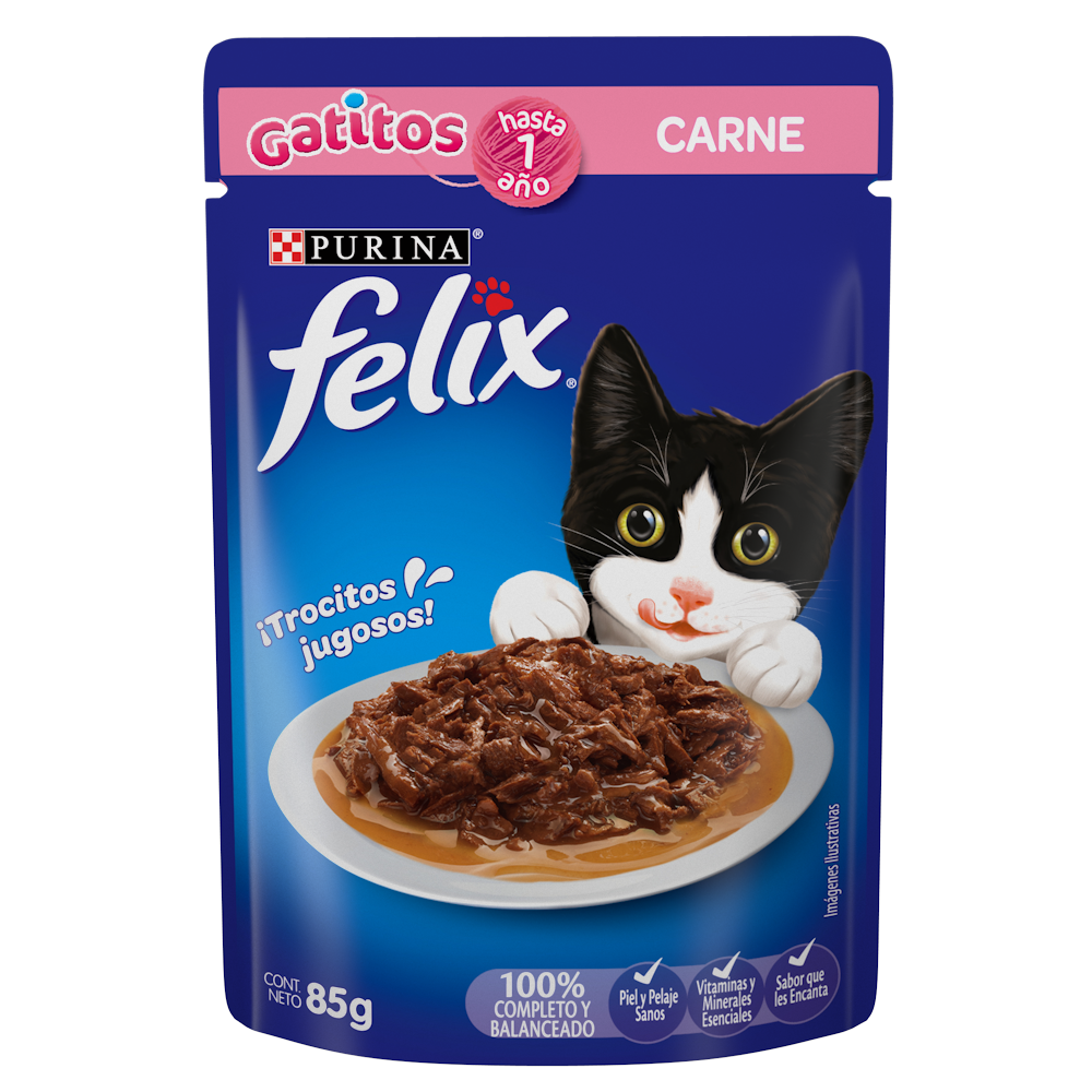 Purina Sobre Felix Gatitos carne 0.085-Kgs. Cachorro