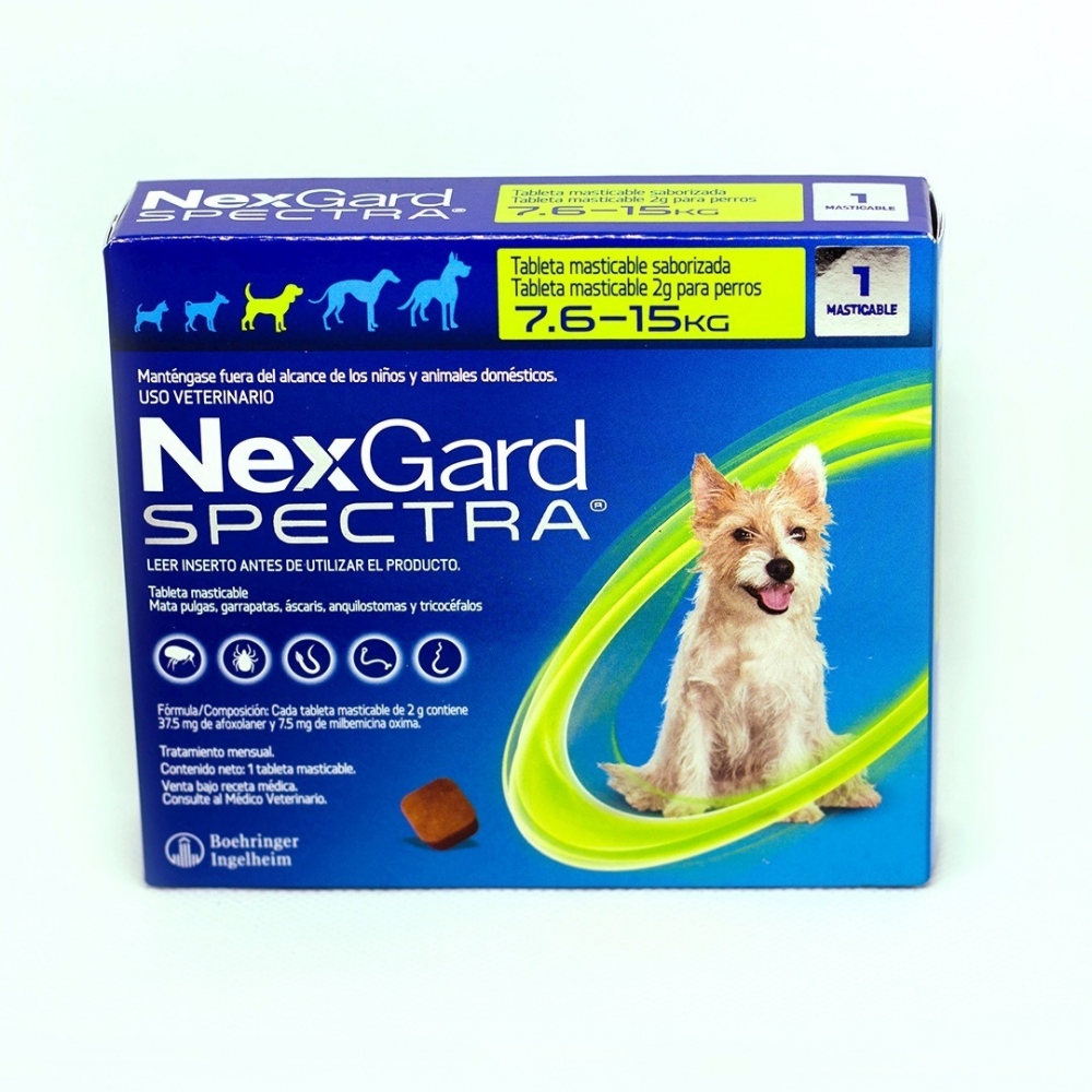 NexGard Spectra 7.6 - 15 kg 0.02-Kgs. Todas