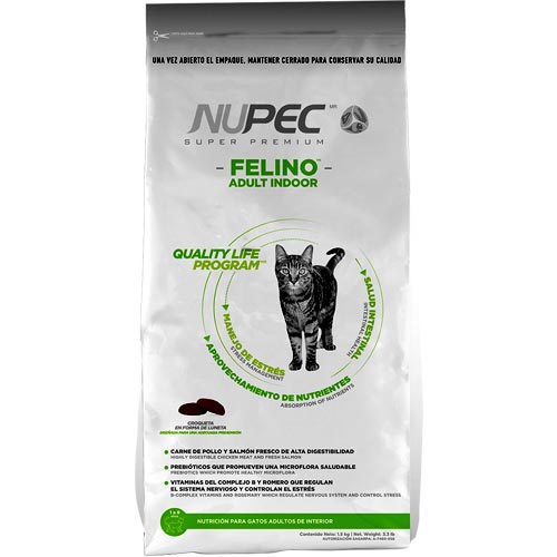 [02-02-01-11-1.5-24] Nupec Felino adult indoor 1.5-Kgs. Adulto