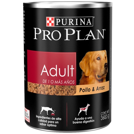 [01-02-01-13-0.368-45] ProPlan Perro Adult Pollo Y Arroz Lata 0.368-Kgs. Adulto