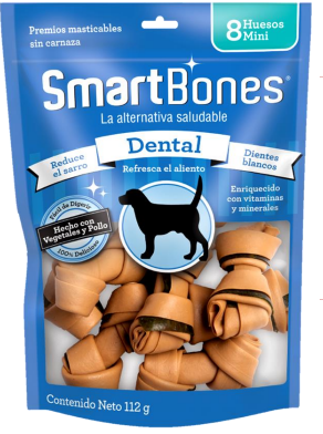 [01-02-01-16-8-14] SmartBones Hueso limpieza dental mini 8-Pza. Adulto